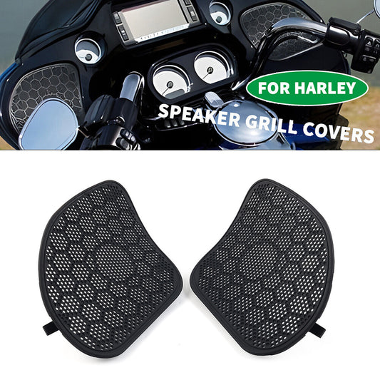 Front Fairing Speakers Mesh Grill Grilles Covers Fit for Harley Touring Road