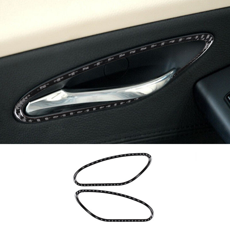 Carbon Fiber Door Handle Bowl Frame Cover for BMW 6 Series E63 E64 2004-2010