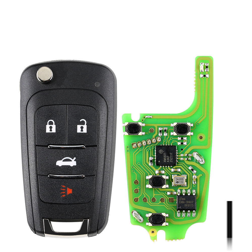 5Pcs Universal Flip Wire Remote Key 4 Buttons for Buick Type XKBU01EN