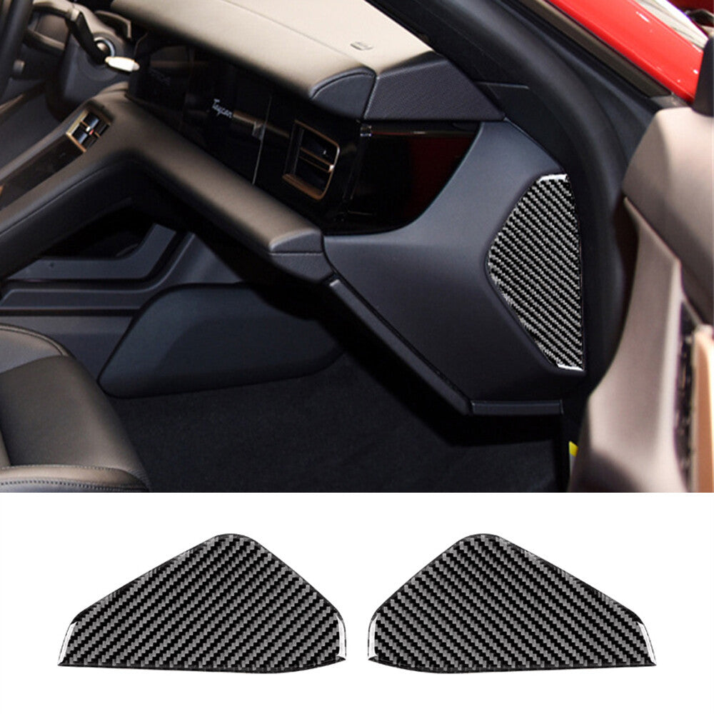 2¡ÁCarbon Fiber Door Anti-Collision Buffer Pad Cover for Porsche Taycan 2019-2022