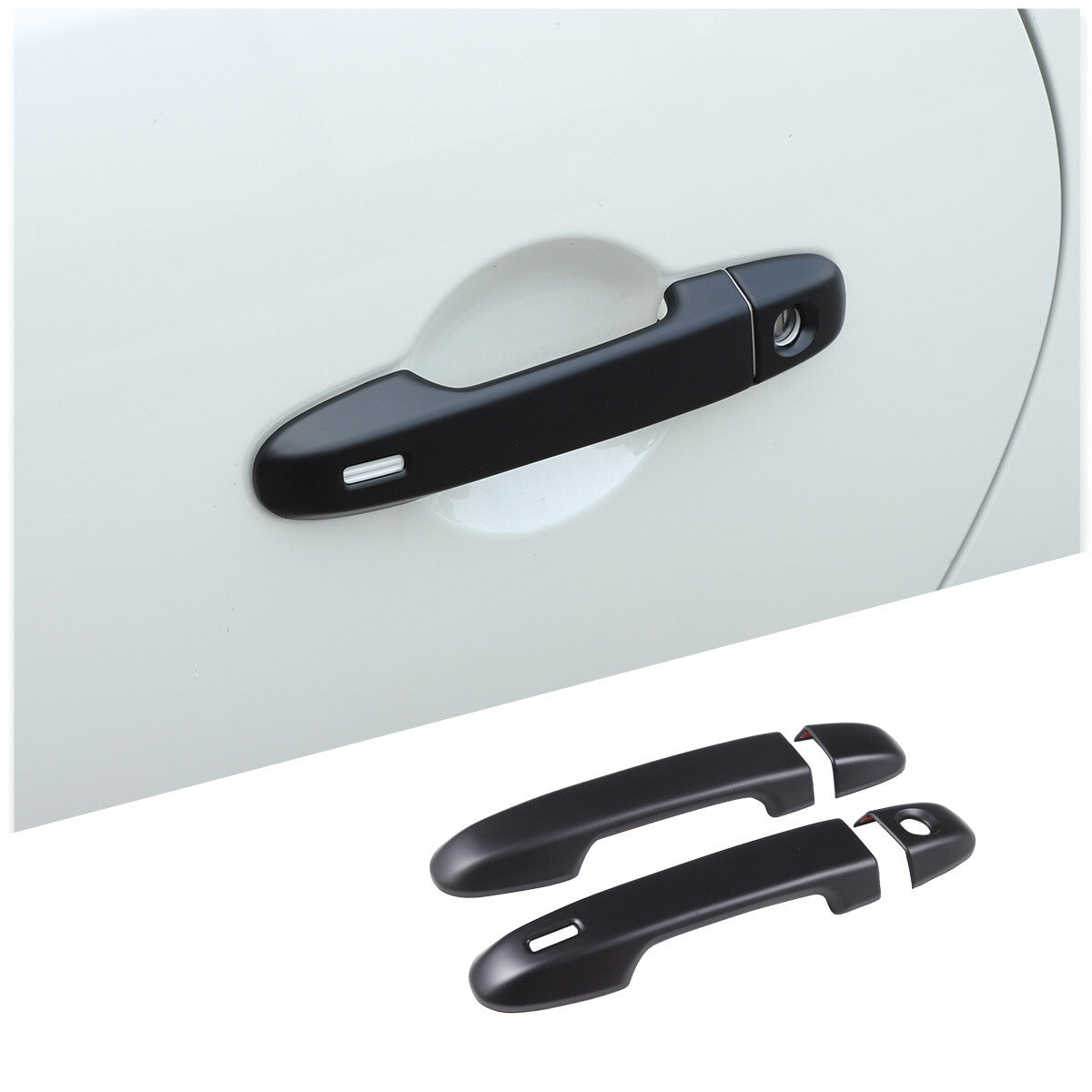 ABS smooth black gas fuel tank cap decorative cover suitable for Toyota Tacoma 2024-2025 models.