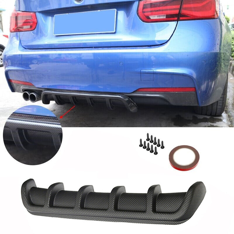 Universal lower rear bumper diffuser Shark 6 Fin kit boiler ABS 25 x 5