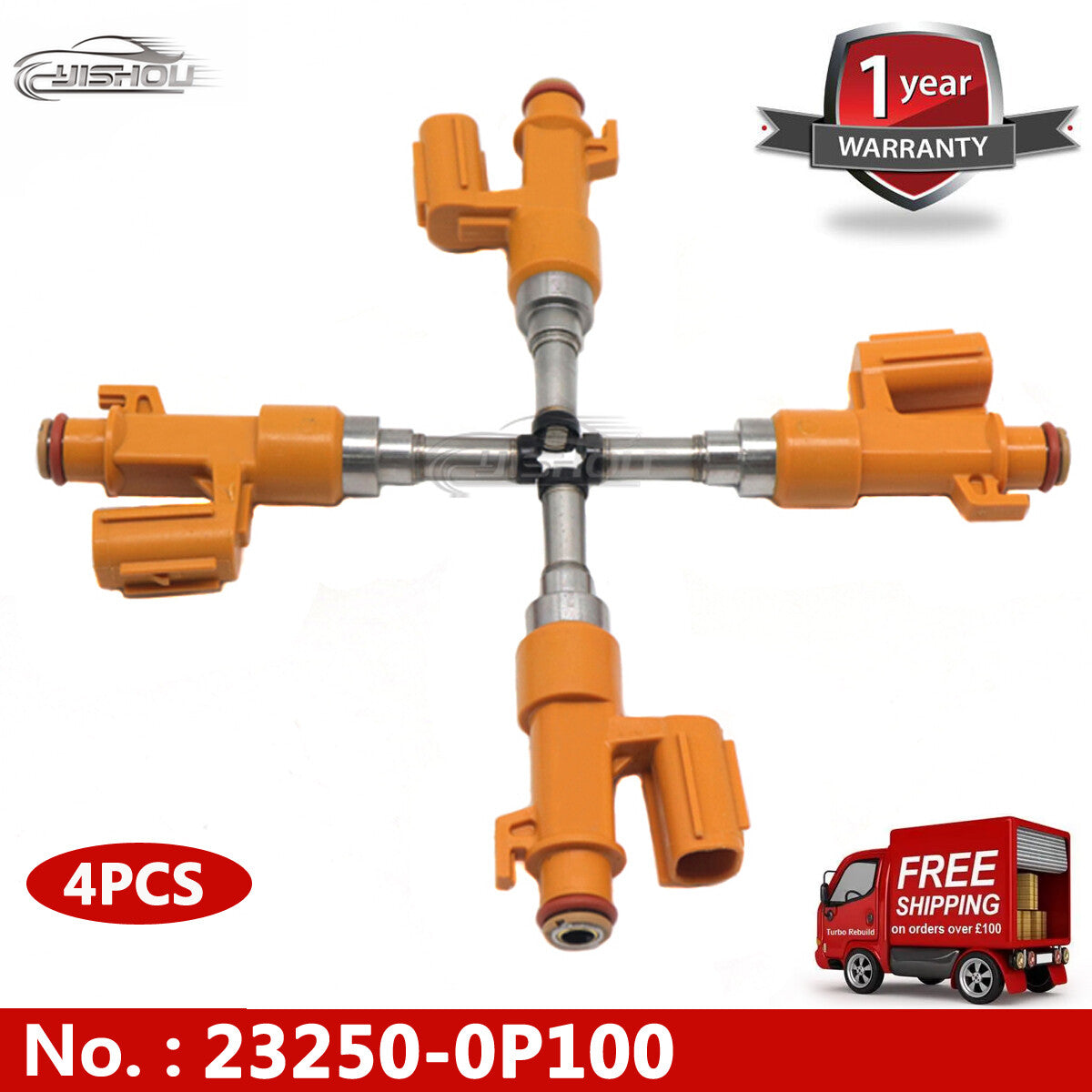 Fuel injectors 23250-0P100 suitable for Toyota for Avalon , for Camry , for Sienna , Tacoma, for Lexus ES350 (4pcs)