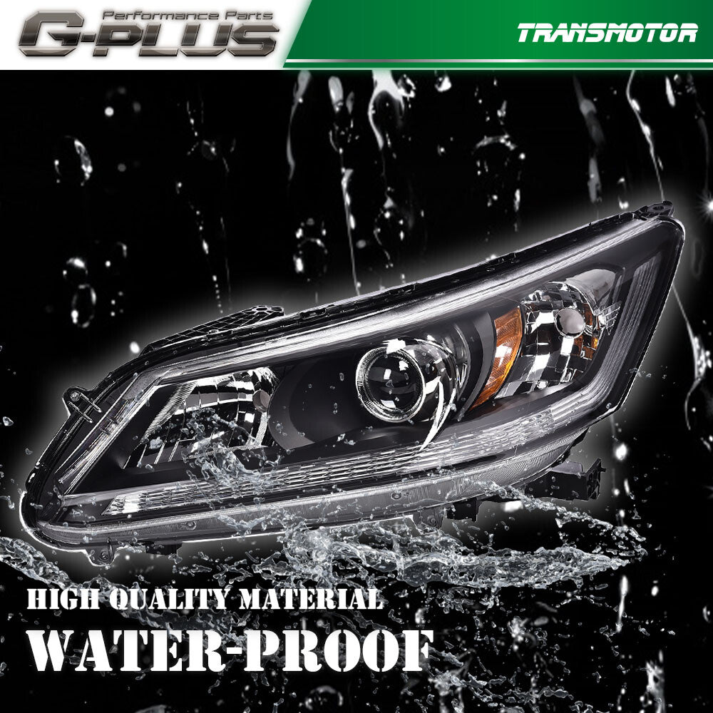 Suitable for 2013-2015 for Honda Accord sedans, black projector headlight left side