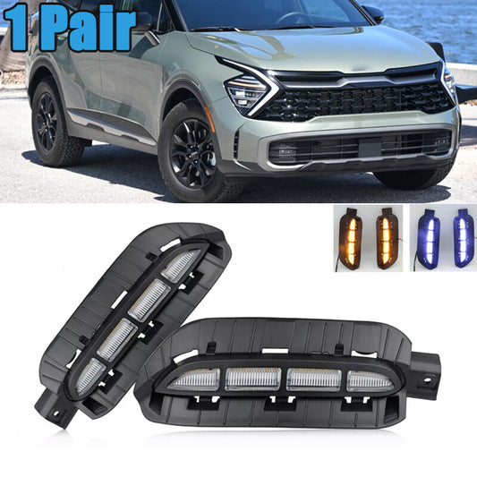 1 Pair LED Fog Light Turn Signal Light for Kia Sportage X-Pro Prestige 2023-2024