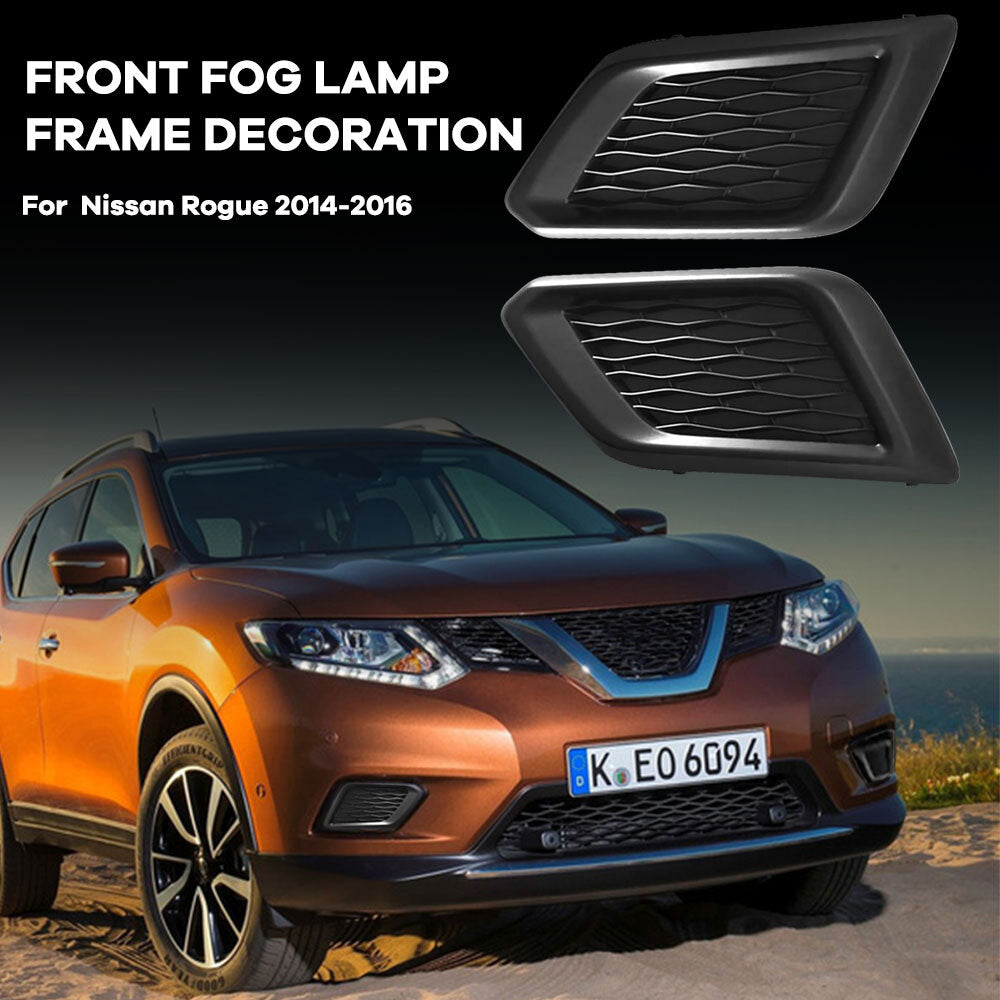 for Nissan Rogue 2014-2016 Front Bumper Insert Grille Fog Light Cover Bezel