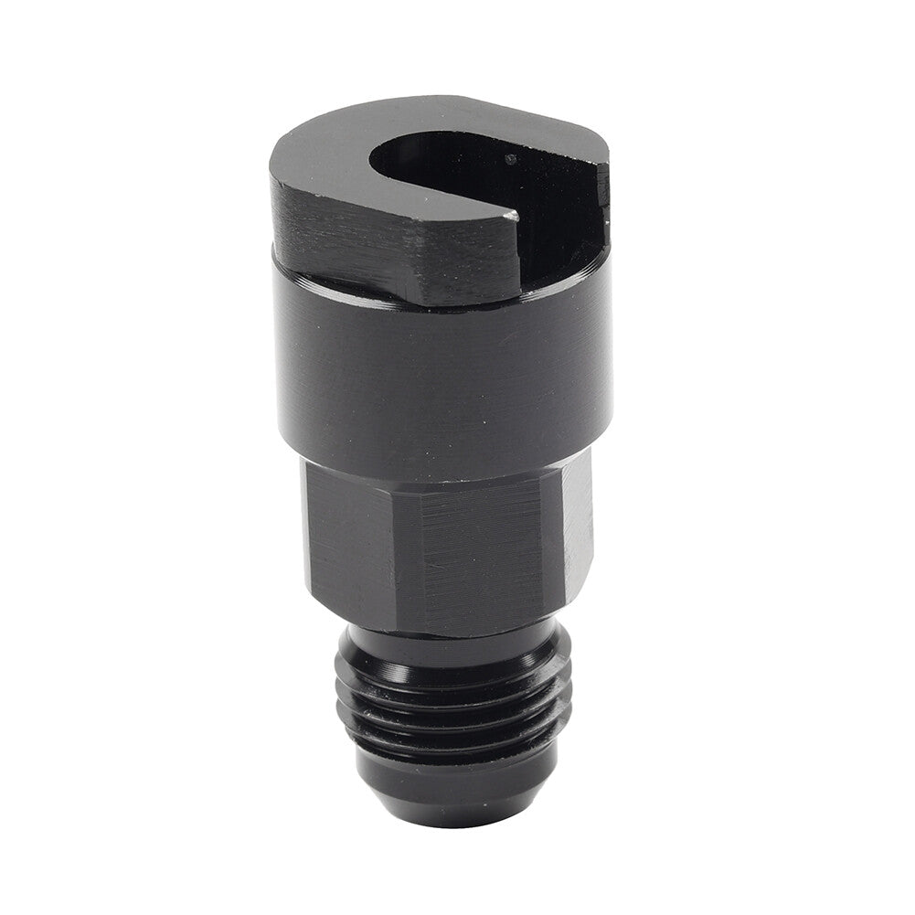 Black 6AN Male to 3/8 Quick Disconnect EFI Fuel Rail Adapter Fitting For GM LS