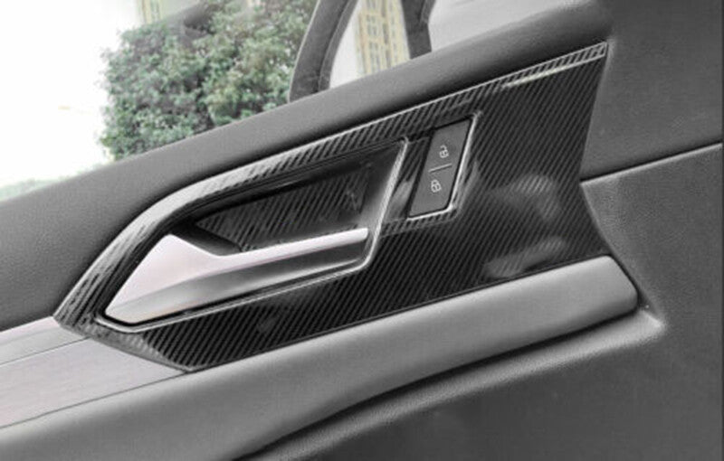 for Volkswagen for Jetta Mk7 19-2022 Steel Carbon Fiber Inner Door Handle Frame Trim
