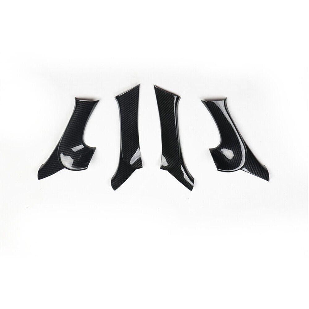 Interior Door Armrest Panel Trim 4PCS for Lexus IS 2006-2011 Black Carbon Fiber