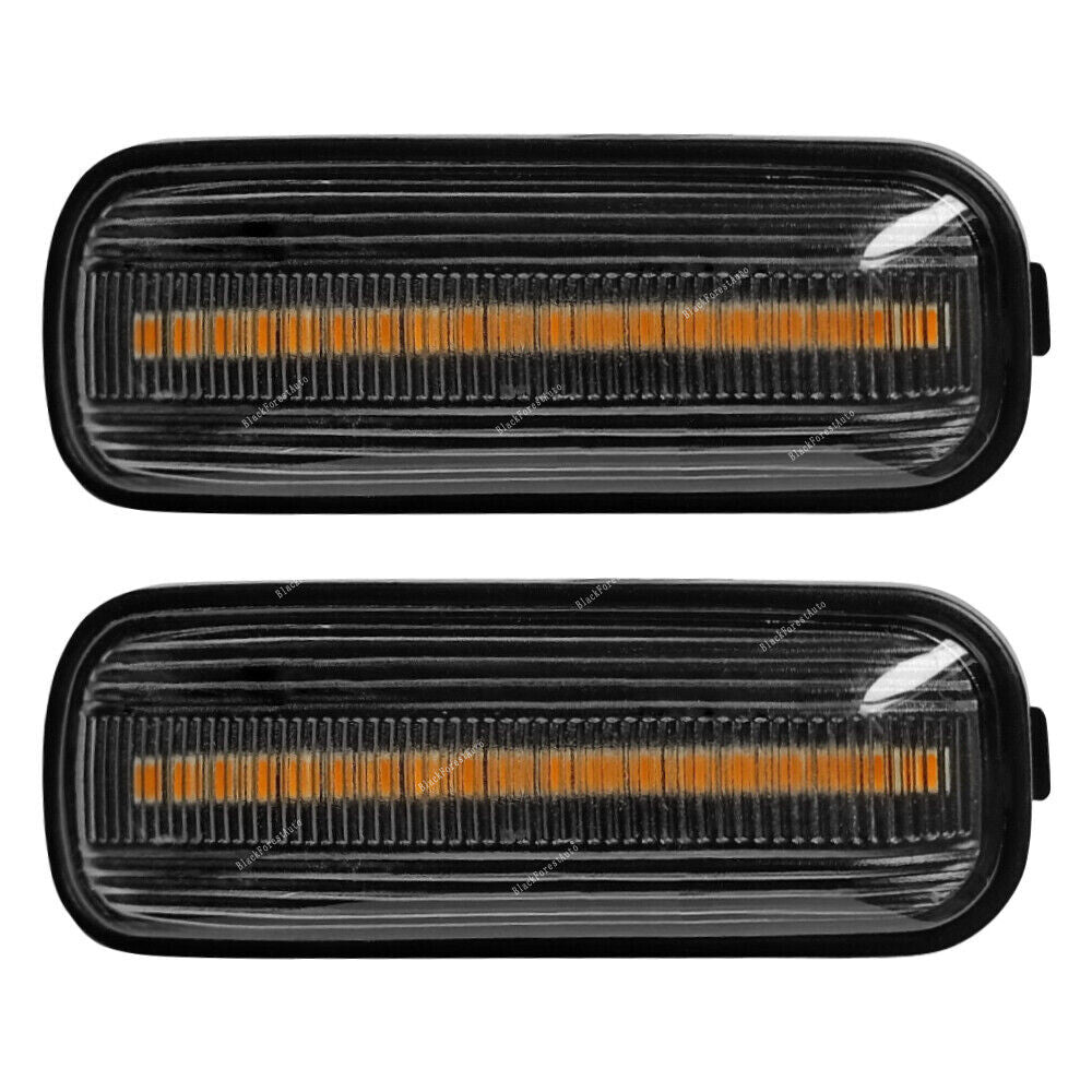 2Pcs Flowing LED Side Marker Lights 12V Fits for Honda for Civic for CR-V 1996-00 Clear