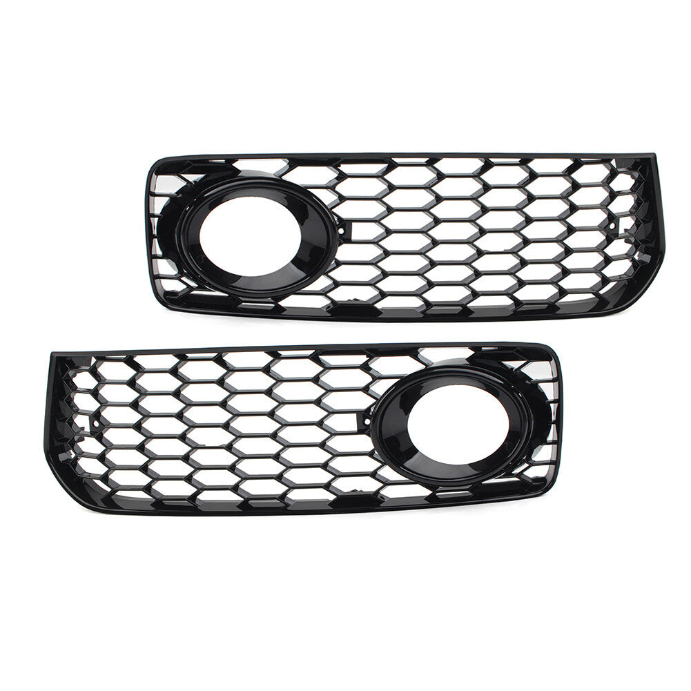 Honeycomb Front Bumper Fog Light Grille Cover for Audi A5 S5 B8 RS5 08-12