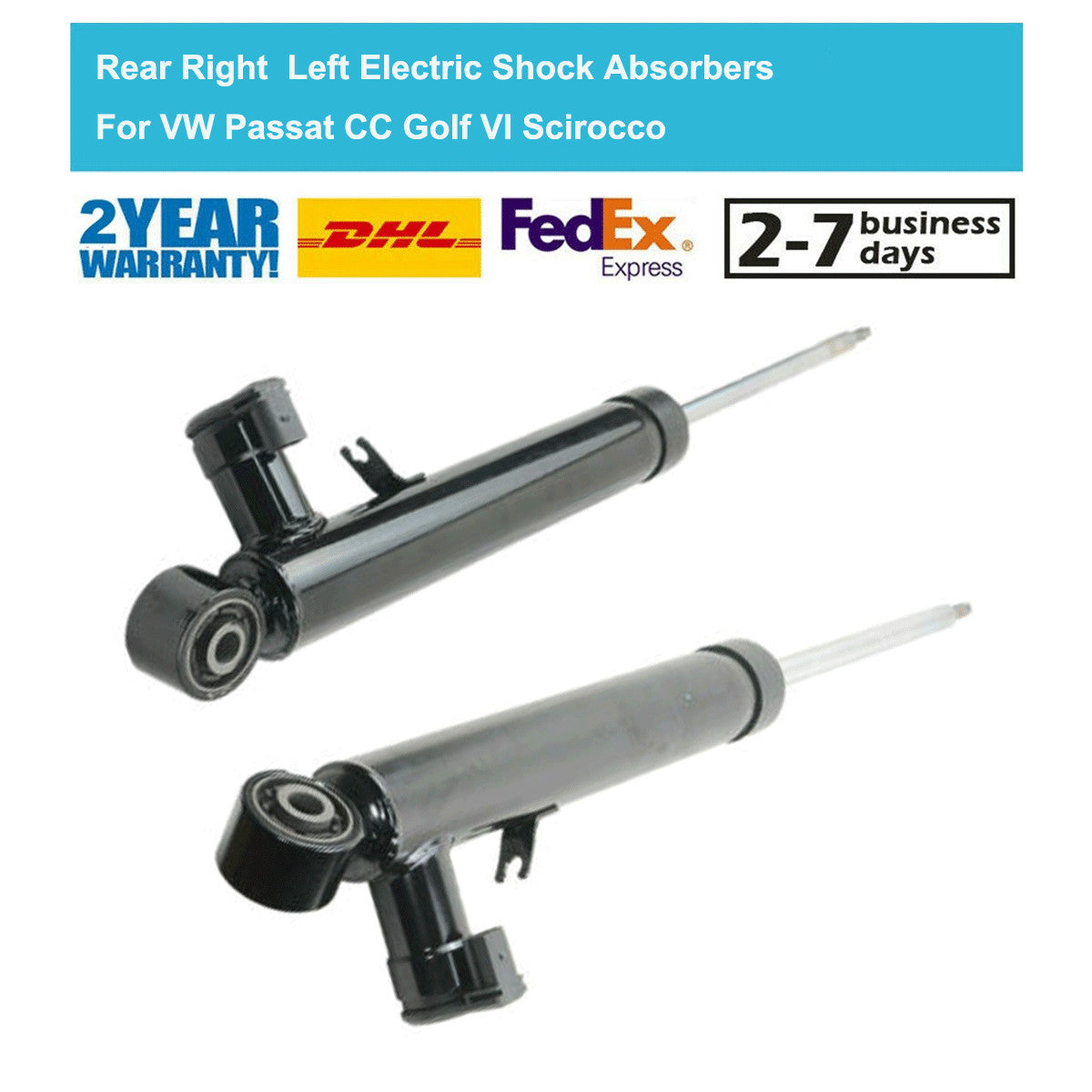 2PCS Rear Right Left Shock Absorbers Fit for VW Scirocco for Tiguan for Golf Paassat(B7) CC