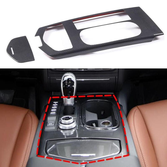 Carbon Fiber Center Gear Shift Panel Trim Cover Fit for Maserati Ghibli 2017-22