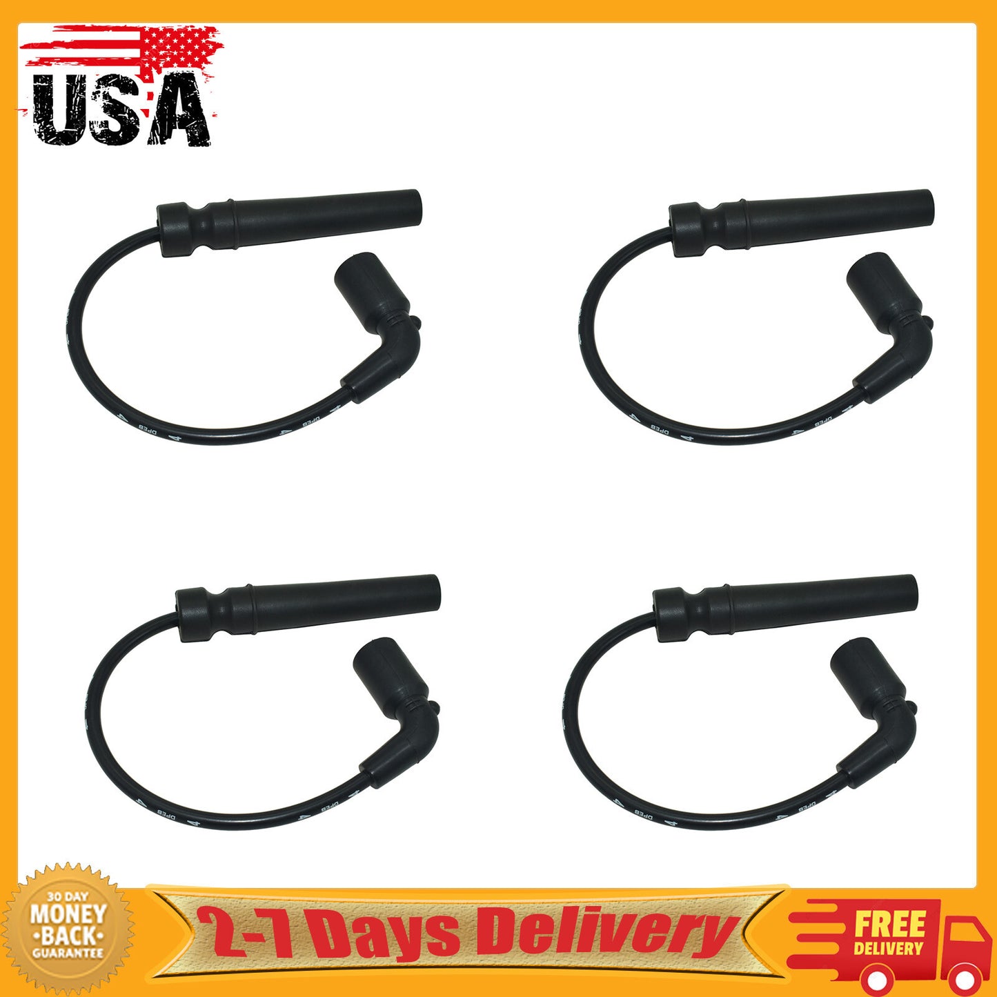 4x Spark Plug Wires For 2004-2008 for Chevrolet Aveo Aveo5 for Pontiac Wave Lanos