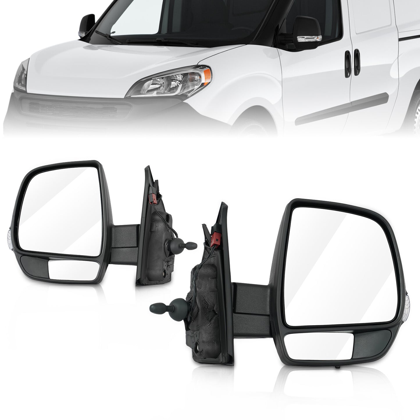 The door-side rearview mirror with turn signal is applicable to 2015-2021 for Ram ProMaster City.
