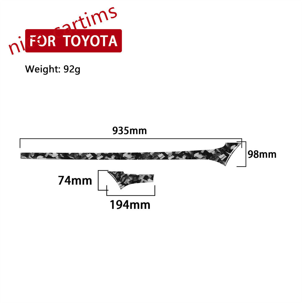 RHD Console Dashboard Panel Cover For T@yota Hilux Revo 2015-2021 Forged Carbon