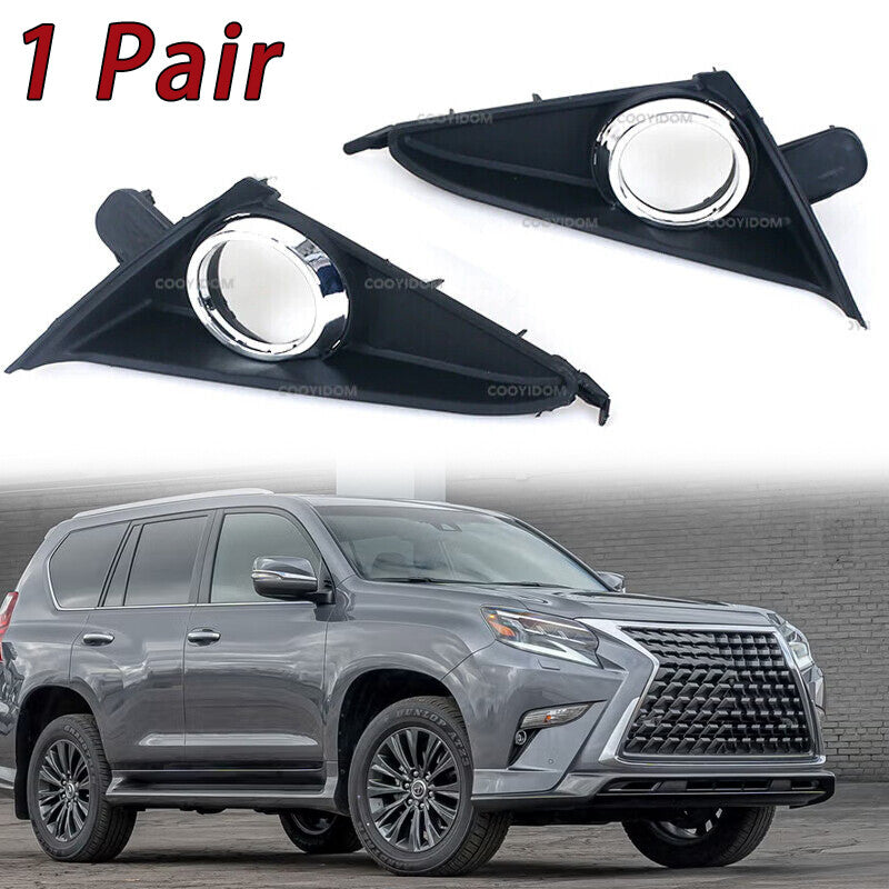 2Pcs Fog Light Bezel Cover Fog Lamp Grille Trim for Lexus GX460/400 2014-2020