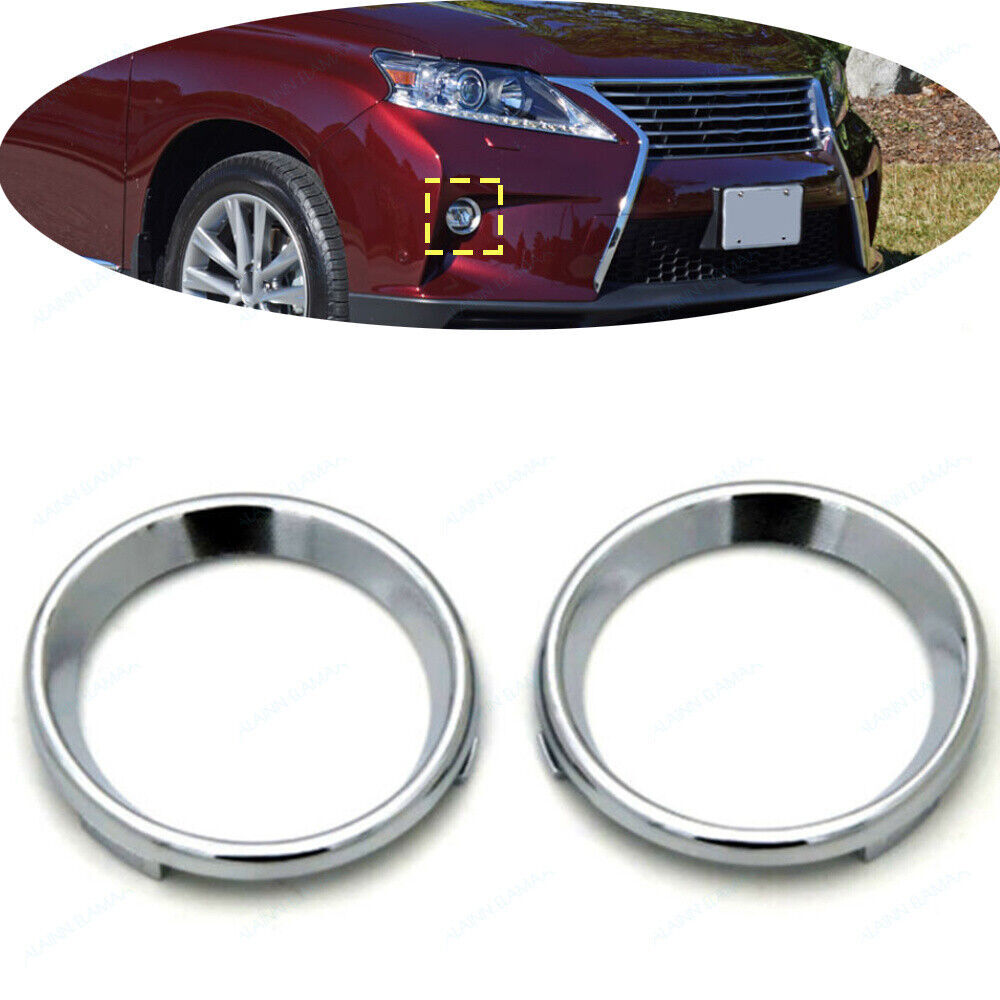 LR Front Bumper Fog Light Bezel Cover Ring Fit for Lexus RX350 RX450h 2013-2015