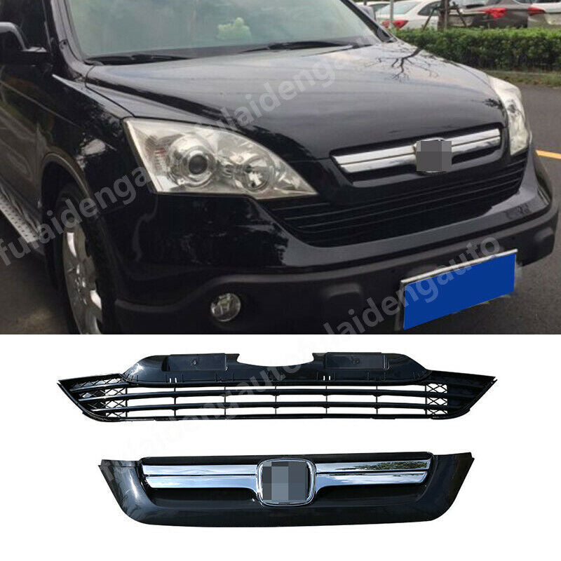 2P for Honda CRV CR-V 2007 2008 2009 Front Bumper Grille Grill Mesh Replacement