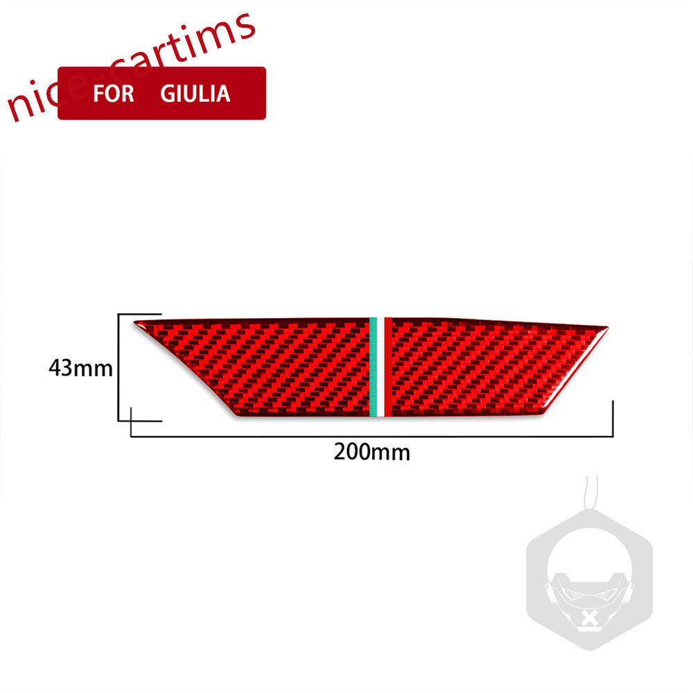 Red Carbon Fiber Dashboard Speedometer Panel Cover for Alfa Romeo Giulia 2017-21