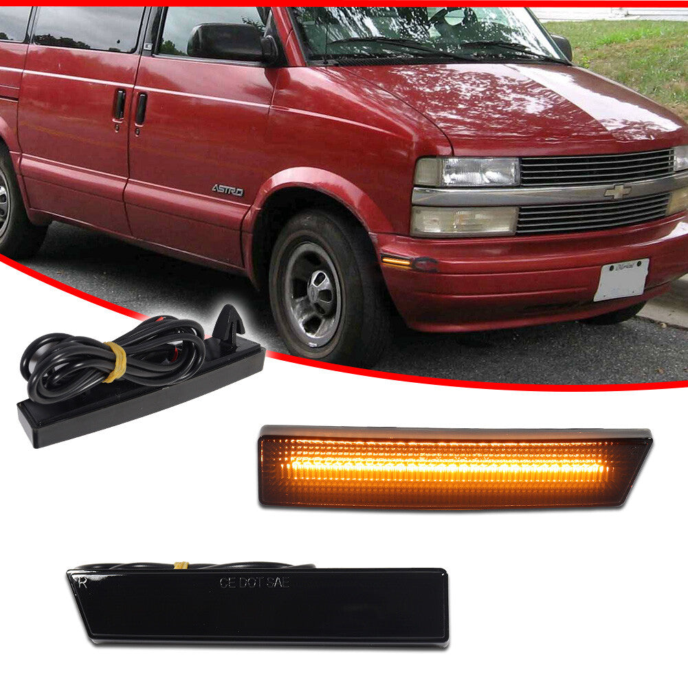 Two smoke amber side marker parking lights for 95-05 for Chevrolet Astro/ for GMC Safari Van
