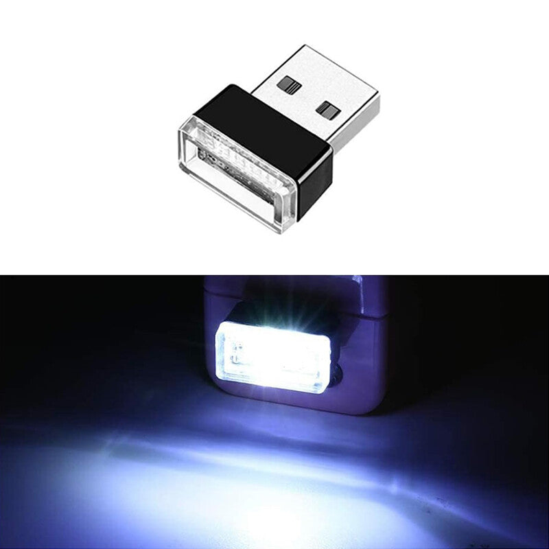 1Pc USB LED Car Interior Light Neon Atmosphere Ambient Lamp Bulb Accessories