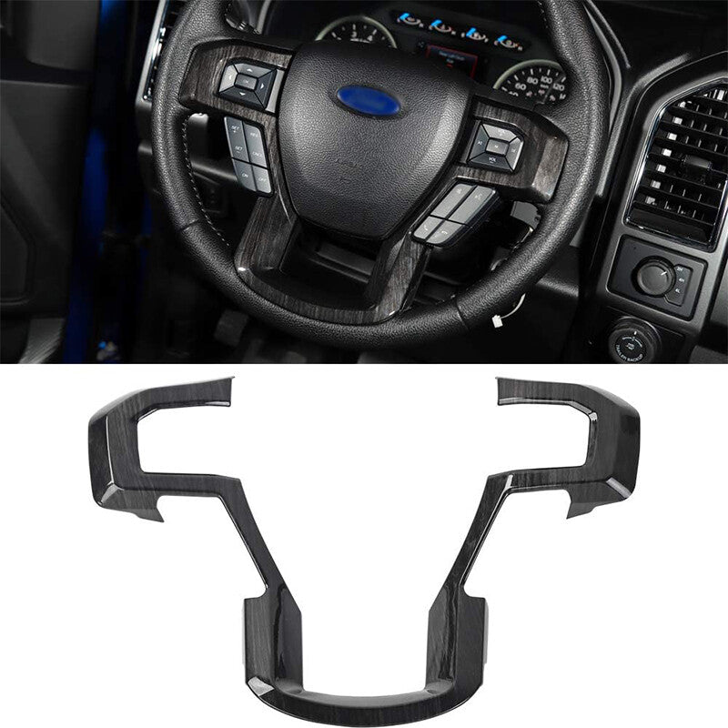 1Steering Wheel Decoration Cover Frame Trim 15-19 for Ford F150 250 350Super Duty