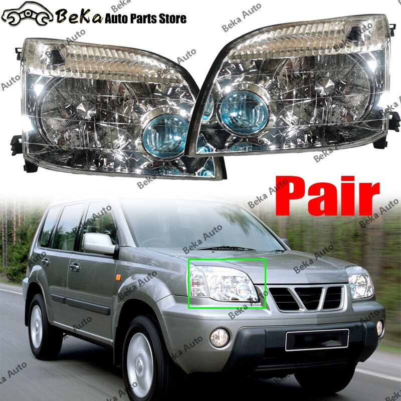 1Pair for Nissan X-Trail Xtrail T30 2001-2007 Front Headlight HeadLamp Fog Light