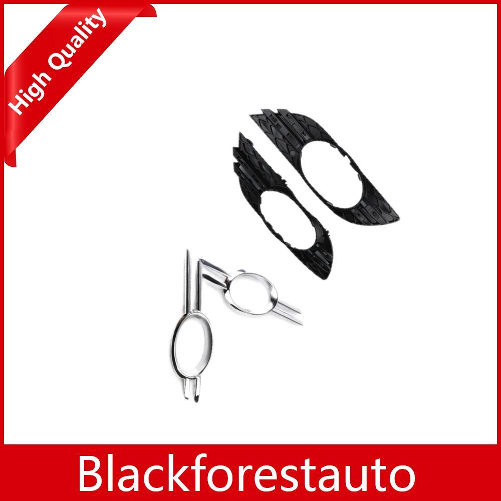 For 07-09 for Mercedes-Benz E-Class W211 Front Fog Light Grill Chrome Trim Cover Set