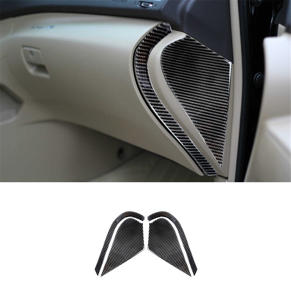 4pcs Carbon Fiber Door Bumper Panel Trim Cover for Toyota Highlander 2008-2013