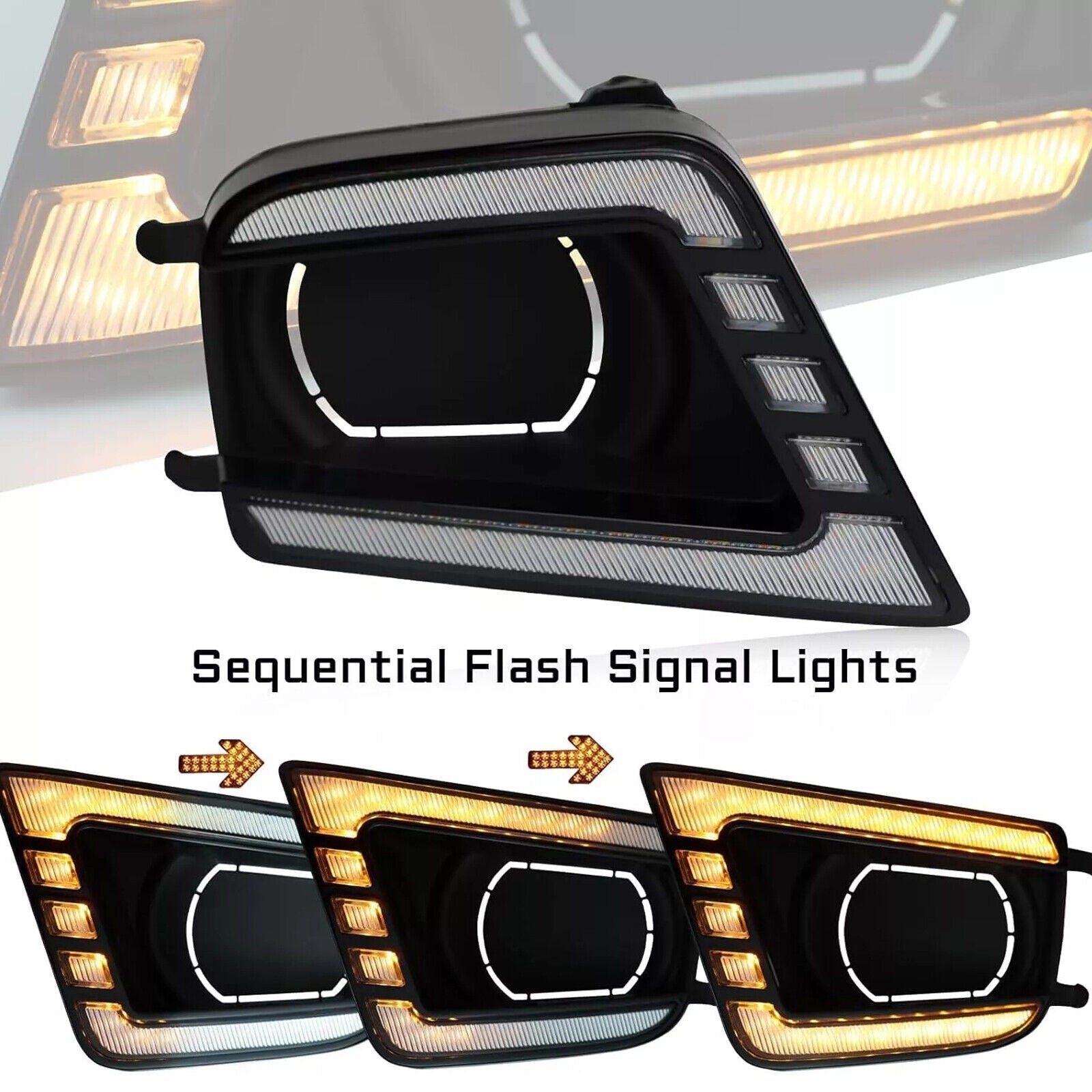 for TOYOTA Tacoma 2012-2015 LED Front Fog Lights Driving Lamps DRL Turning