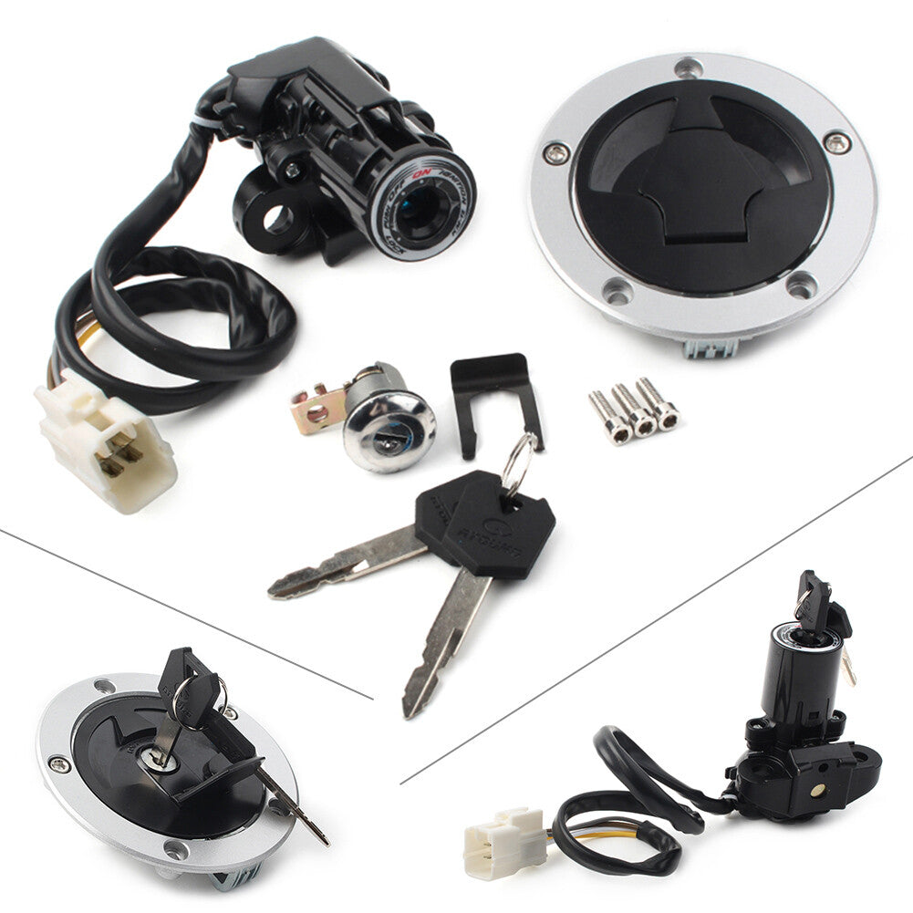 1x Fuel Gas Cap Ignition Switch for Seat Lock for Kawasaki ZX6R/636 2013-2018