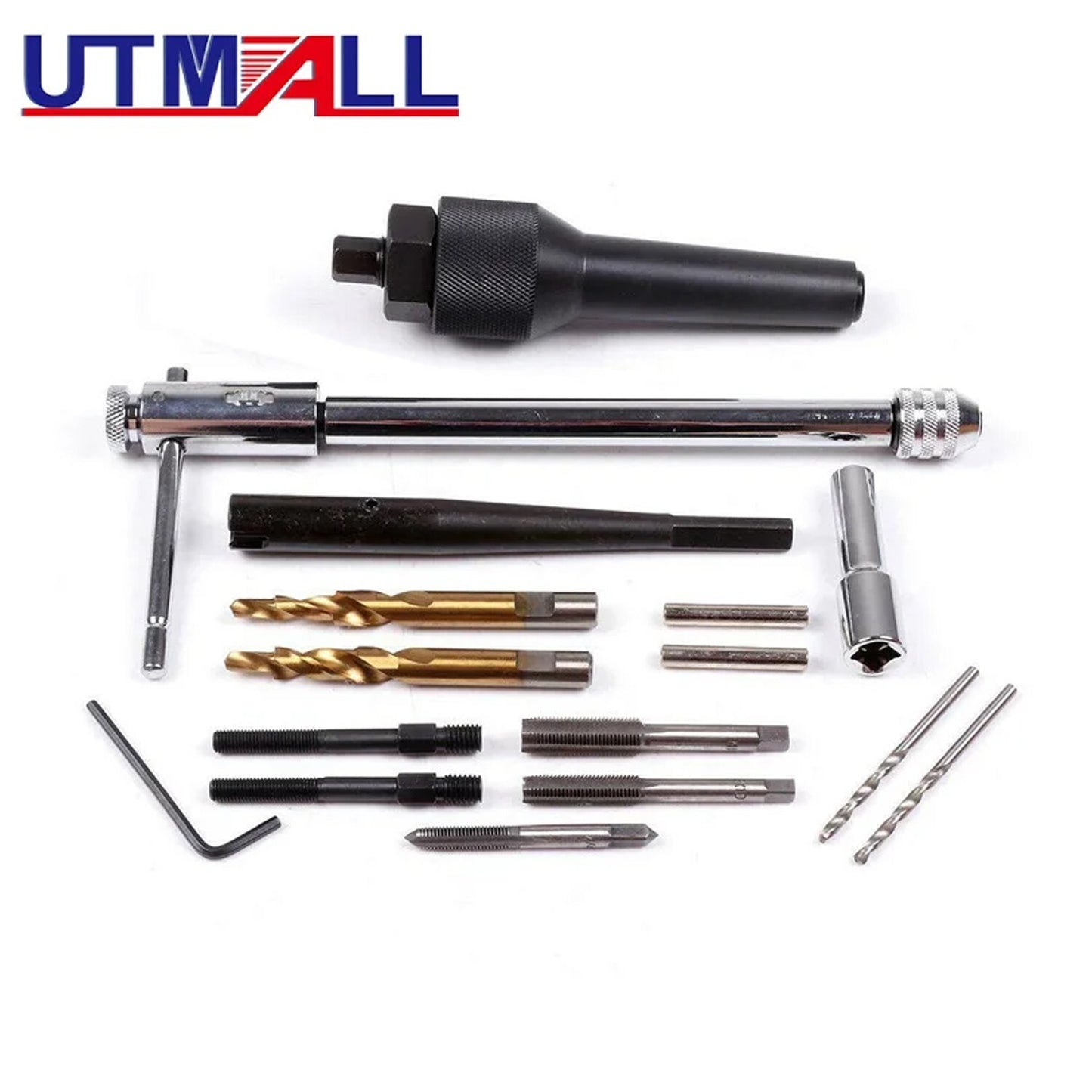 16-piece damaged LED plug removal and installation kit and thread repair tool set