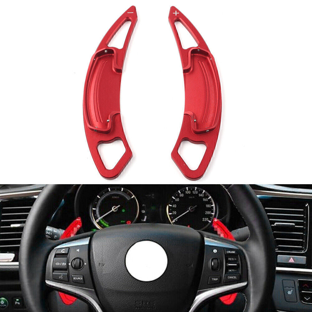 2x Red DSG Paddle Shifters Extensions Cover Trim Fit for Honda Accord 2013-2019