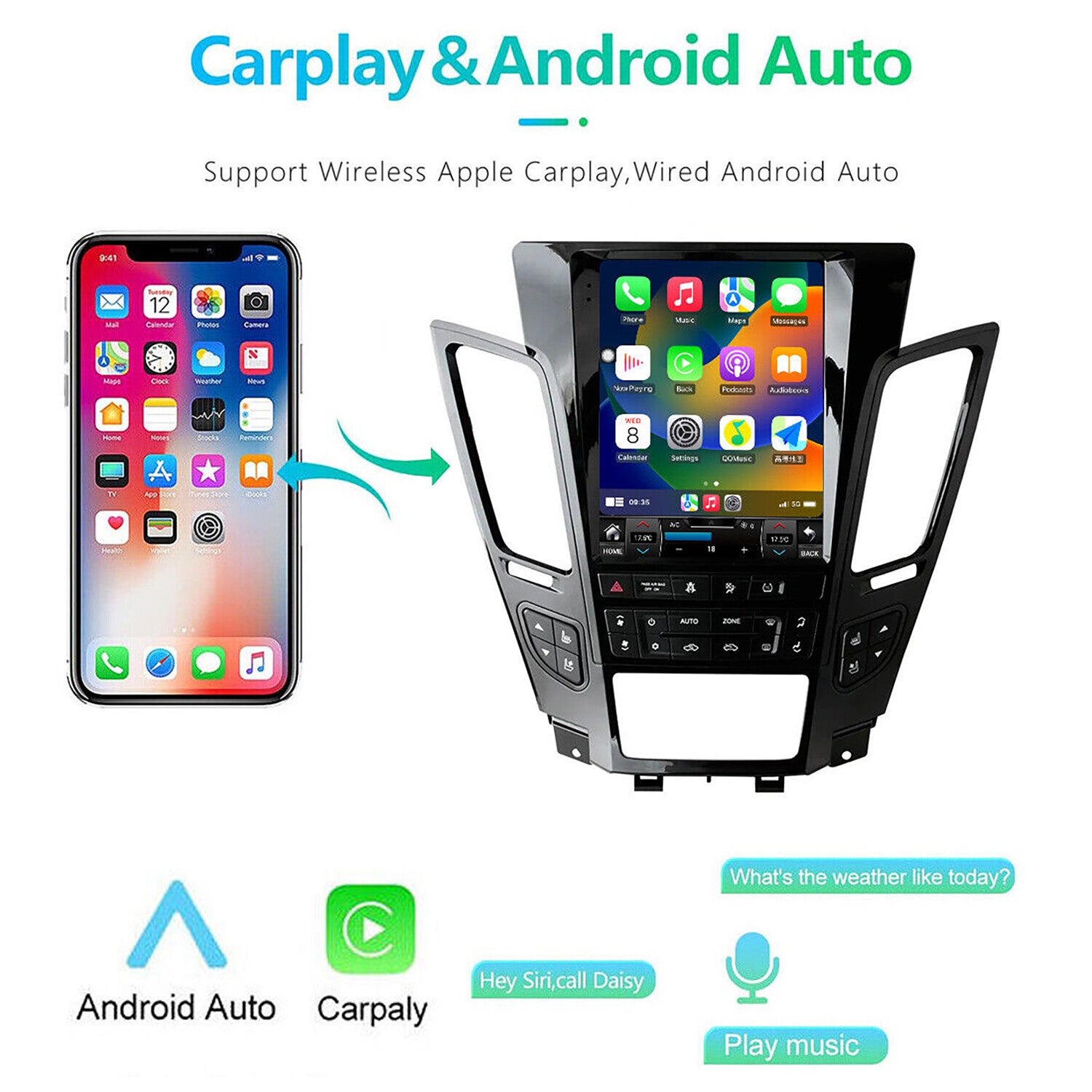 Car Carplay Radio Multimedia Player for Cadillac CTS Android 11 GPS Stereo 07-12