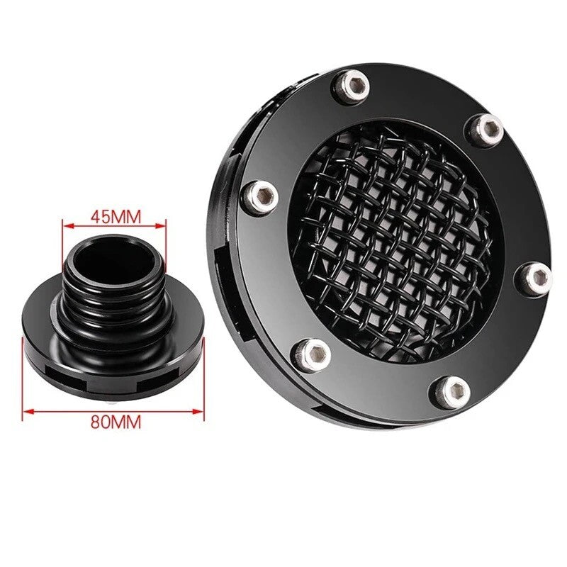Motor Mesh Fuel Oil Tank Gas Cap Cover Black for Harley Touring Dyan FXD Softail