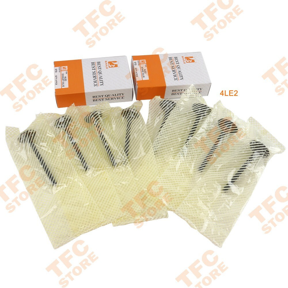 8 PCS 4LE2 Intake and Exhaust Valve for Isuzu Diesel Engine Parts New