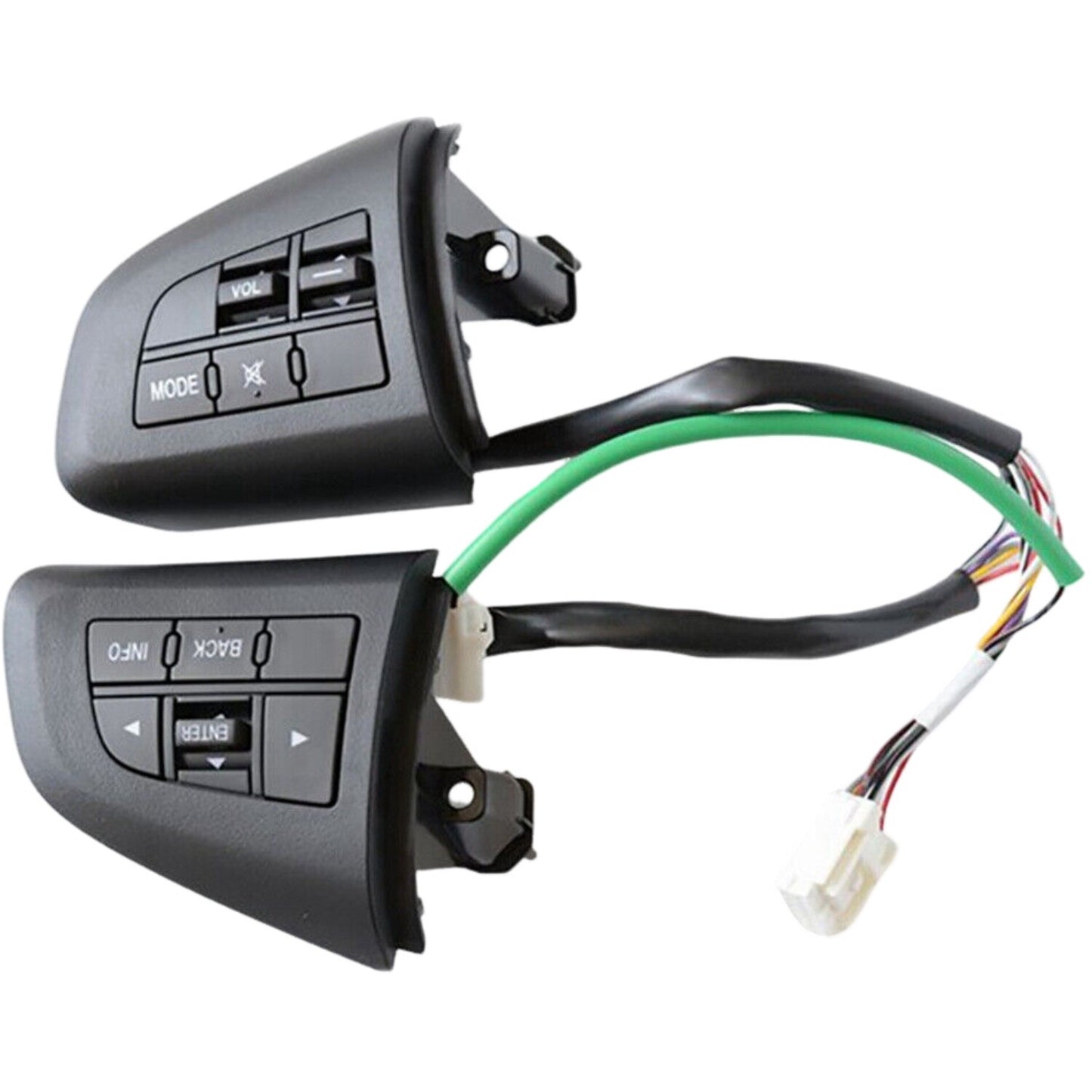 2PCS Steering Wheel Switch Control Button Black for Mazda CX-9 CX-7 Replacement