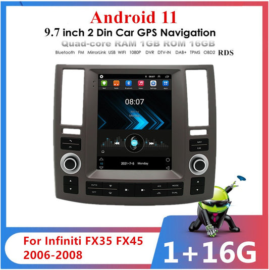 9.7Android 11 16GB Car Stereo Radio GPS WIFI New for Infiniti FX35 FX45 06-08