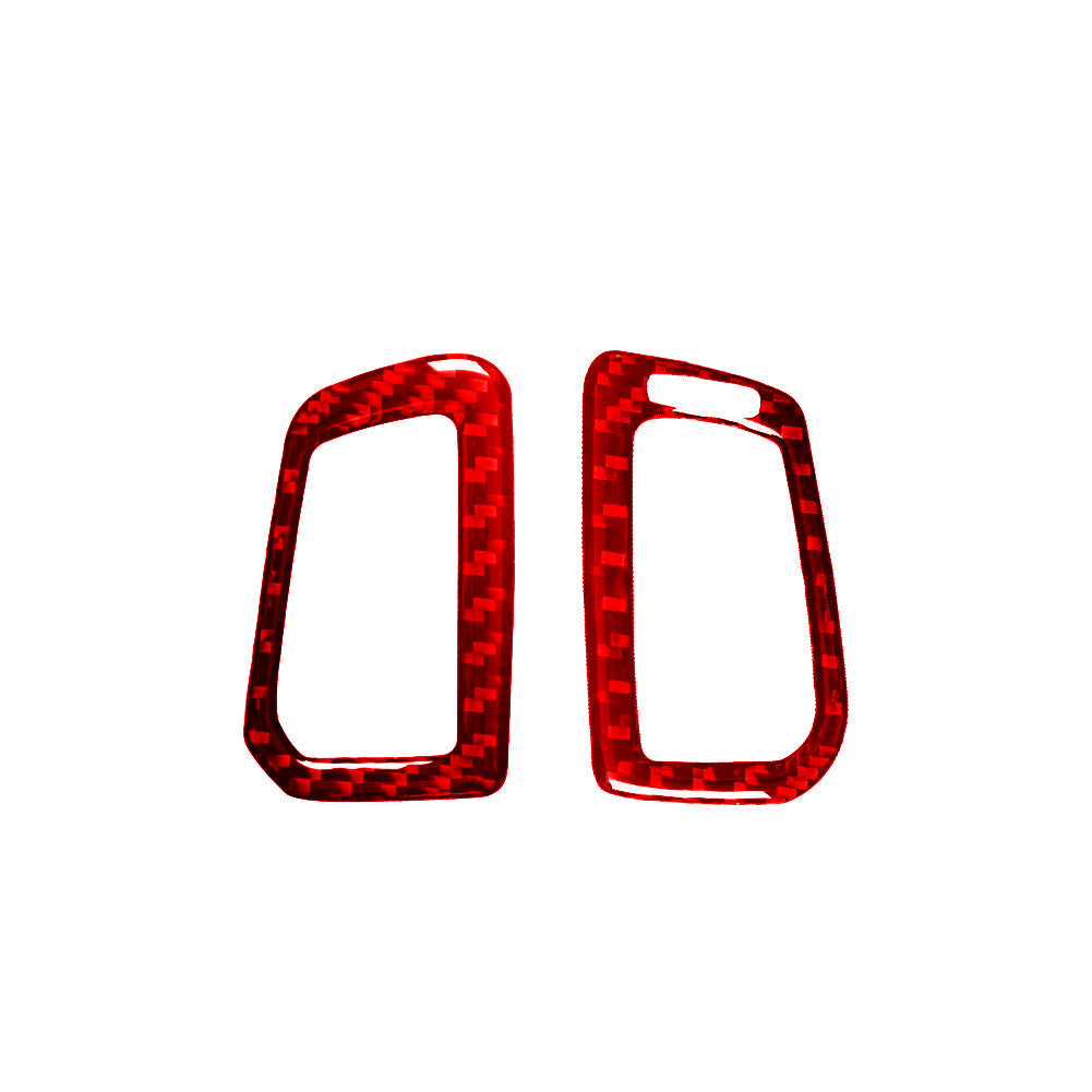 2x Red Carbon Fiber Side Air Vent Trim for Land Rover Discovery Sport 2015-2019