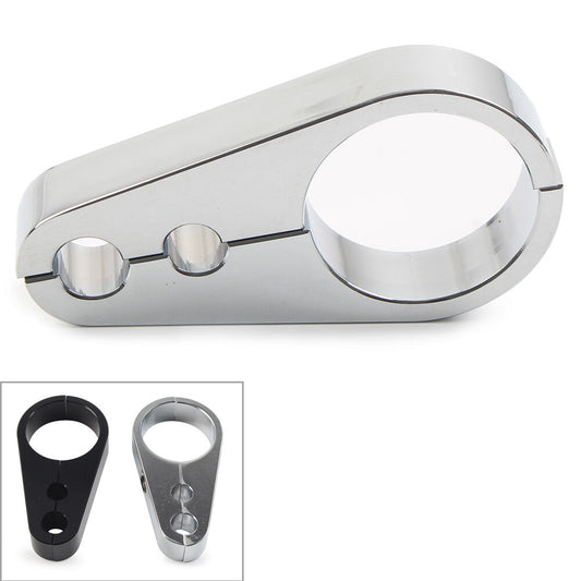 Fit for Harley 1-1/4 Handlebar Motorcycle Chrome Brake Clutch Cable Wire Clamp Clip