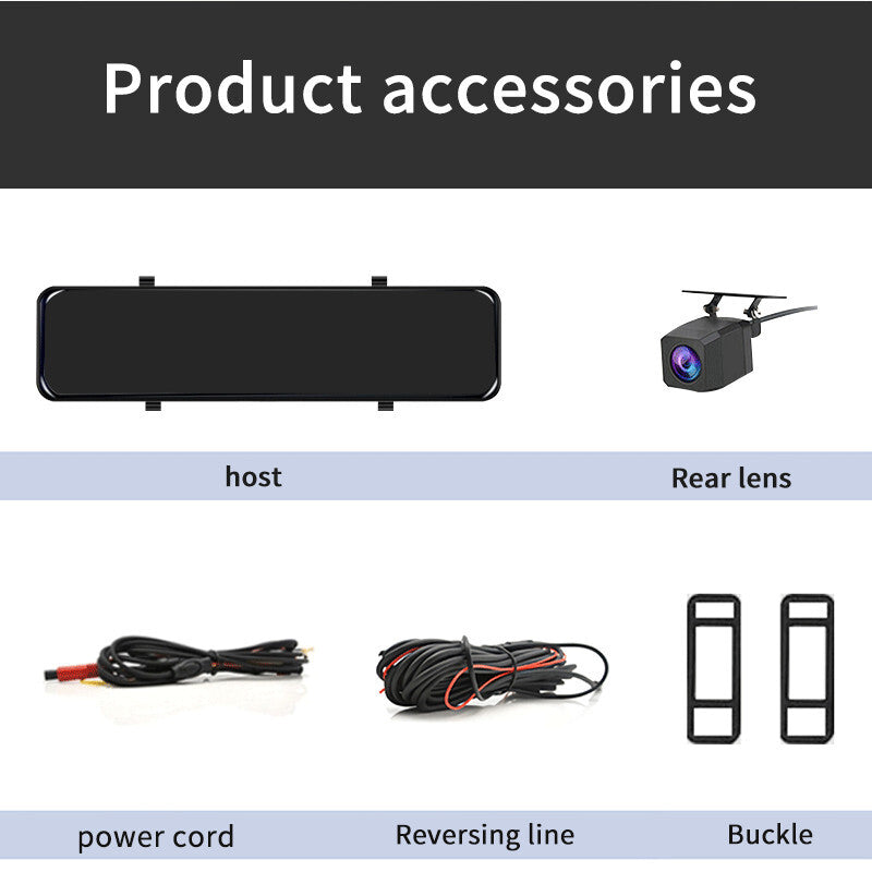 Car 4G DVR 11.66 Android Stream RearView Mirror FHD 1080P Camera Video Recorder
