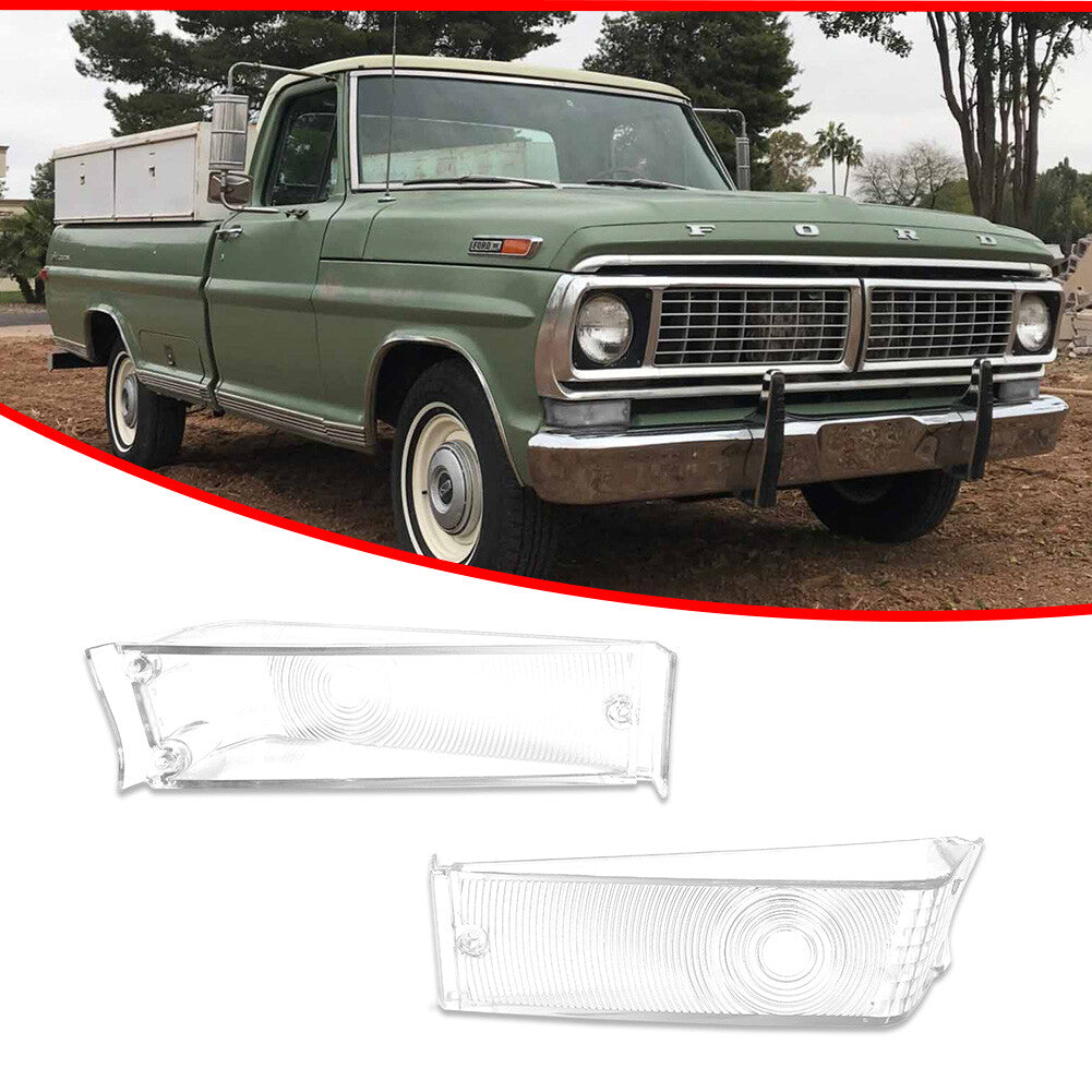 Transparent lens kit for Ford F-100 turn signals (left and right) 1970-1971-1972
