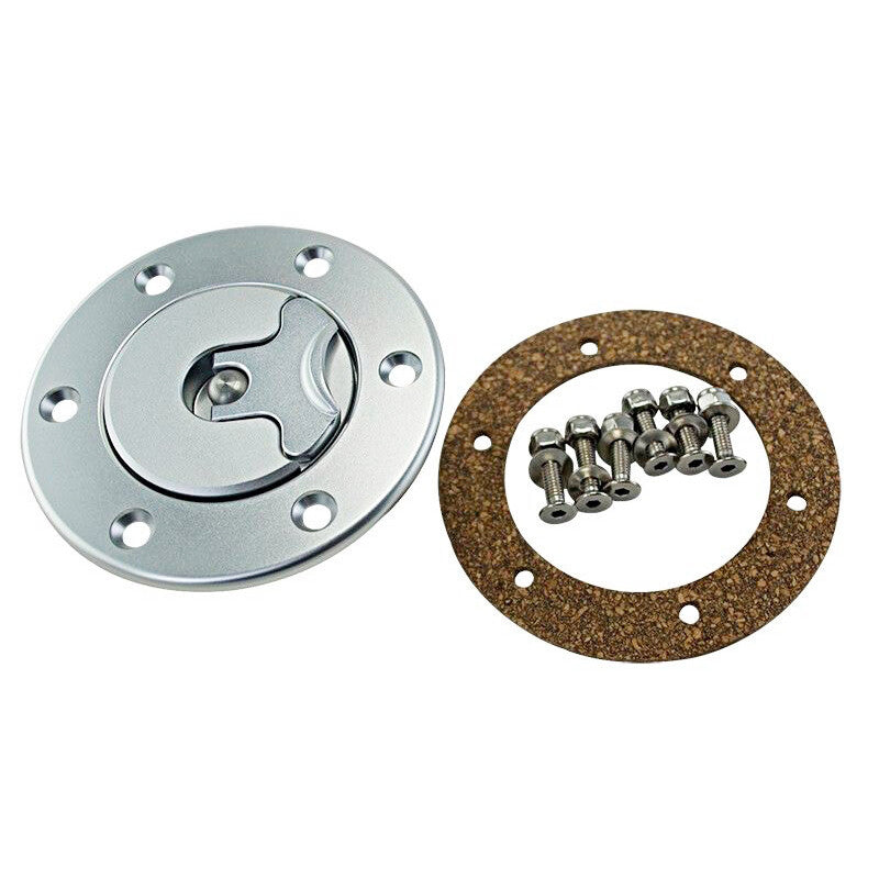 CNC aircraft fuel cell fuel cell cover flushing and installation with 6 holes, ID: 35.5 mm anodized blank