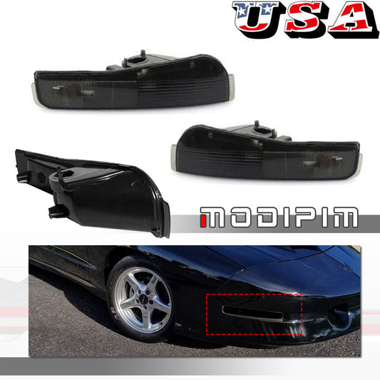 Smoked front bumper turn signal light cover suitable for 93-97 for Pontiac Firebird Trans Am