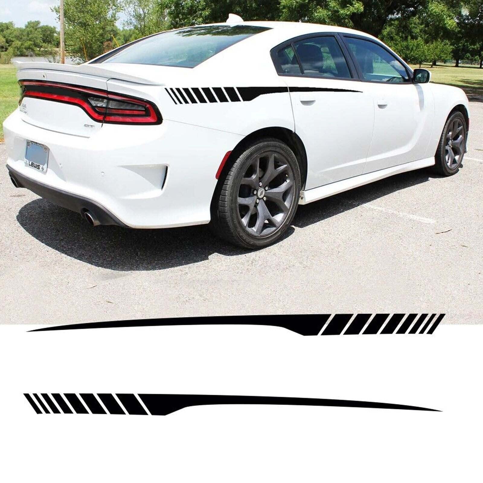 2x Sport Shiny Black Strip Sticker Vinyl Sticker for Dodge Charger