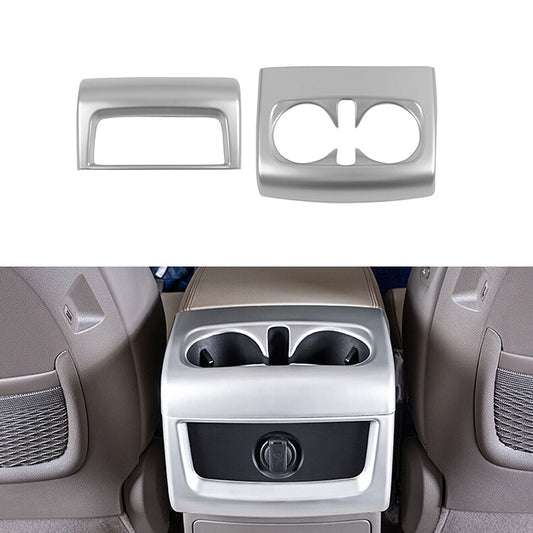 for Kia Carnival 2022-2023 Silver Inner Rear Water Cup Holder Frame Cover Trim