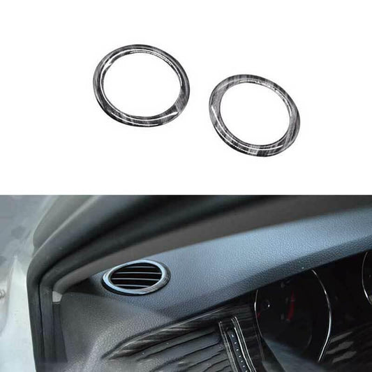 for Volkswagen for Jetta 2012-2018 Black Wood Dashboard Upper Air Outlet Vent Trim
