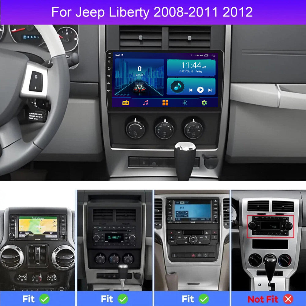 Android Auto Carplay Car Stereo Radio GPS Navi Screen for Jeep Liberty 2008-2012