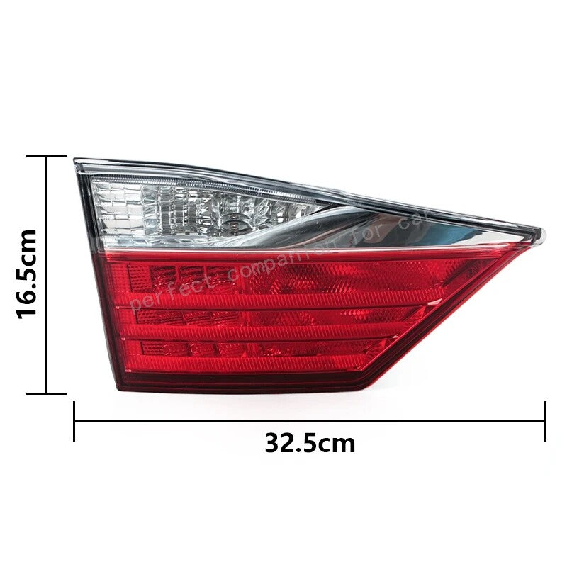 The left inner rear brake light/taillight is applicable to for Lexus ES350 and ES300h models from 2013 to 2015.